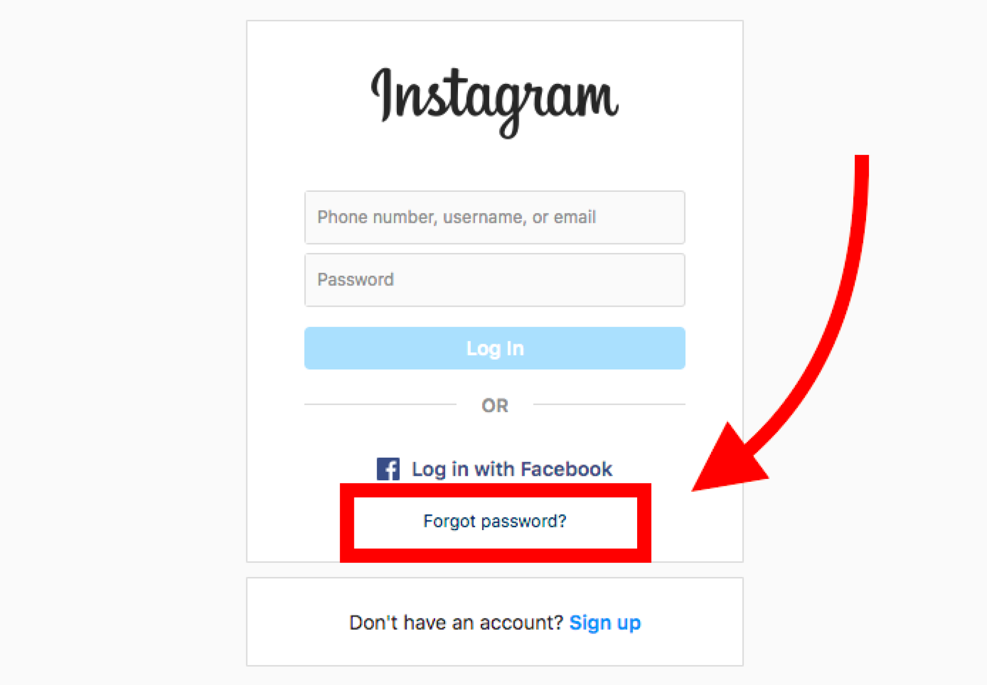 How to Reset instagram password