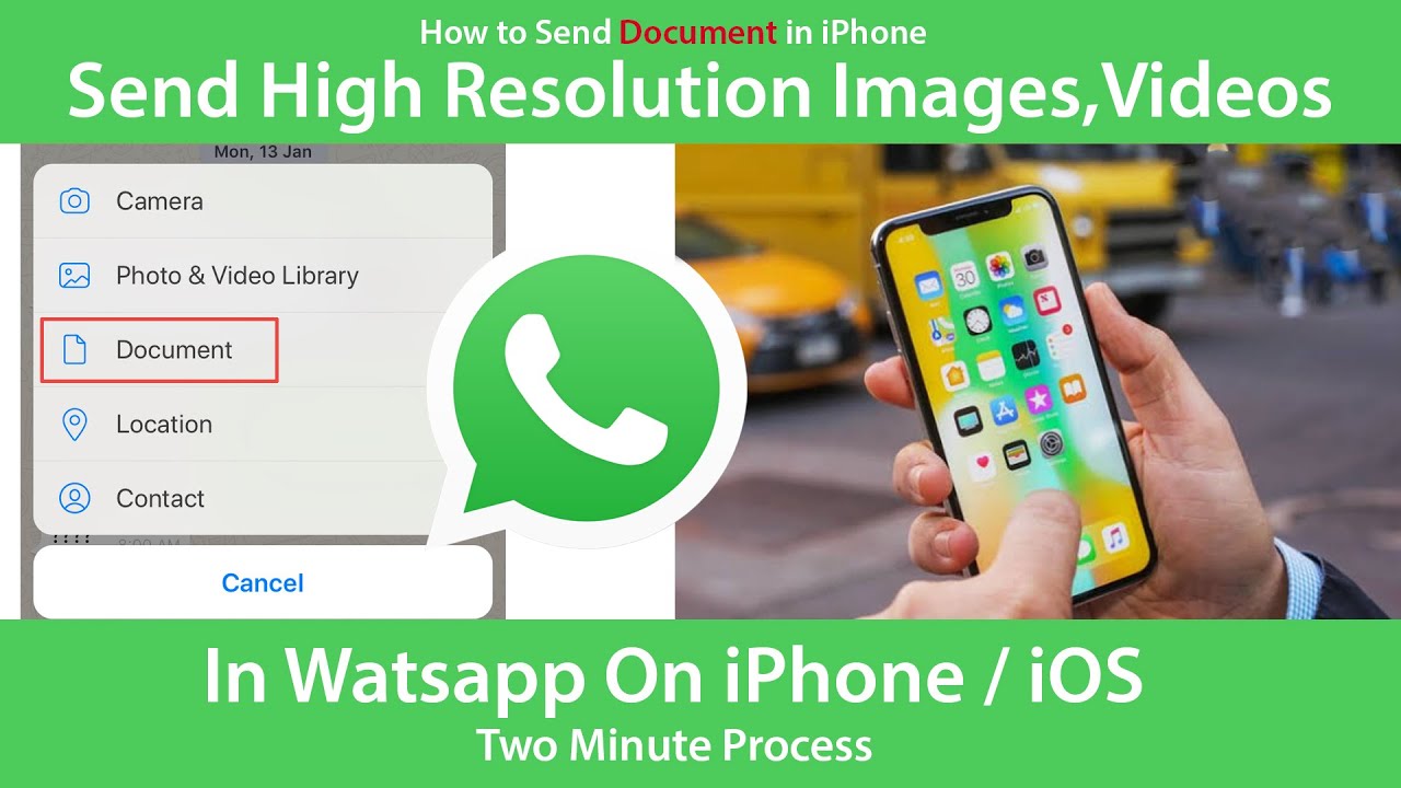 How to Send Photos as Document in WhatsApp in iphone